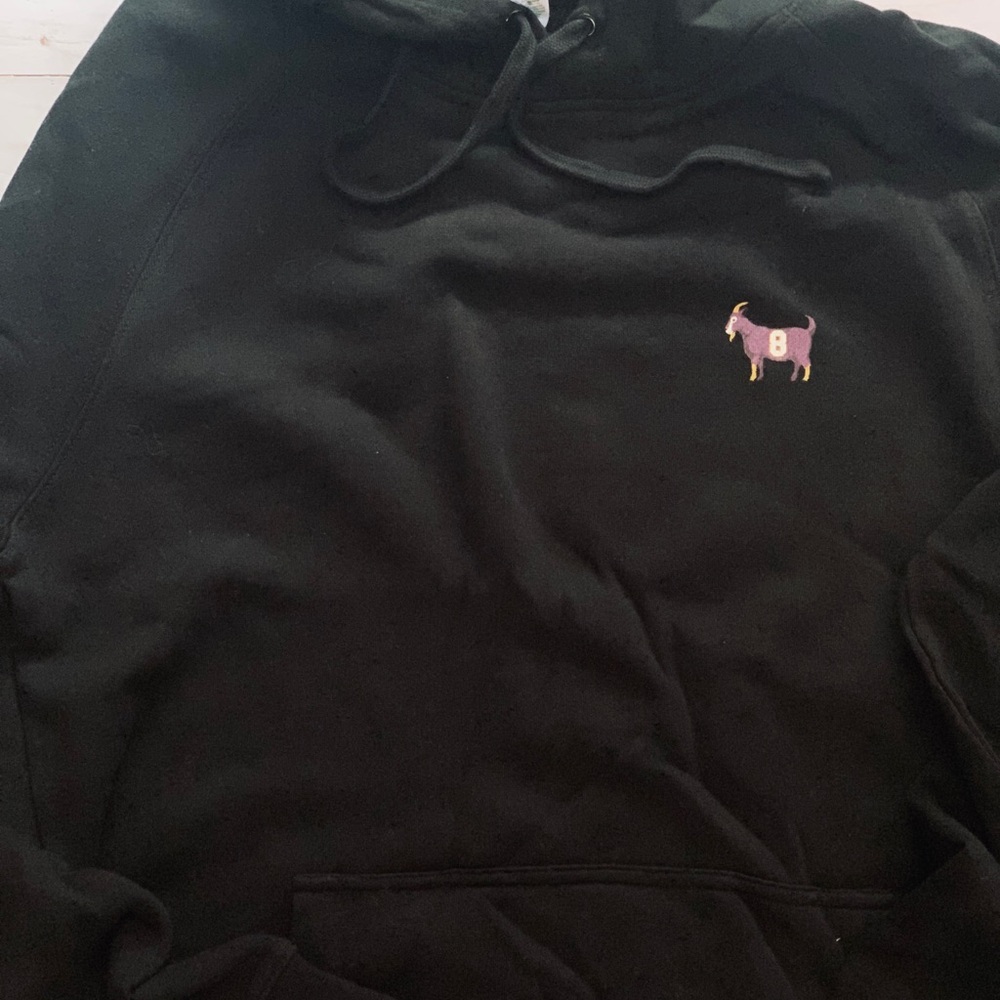Black Hoodie with Purple Goat Kobe